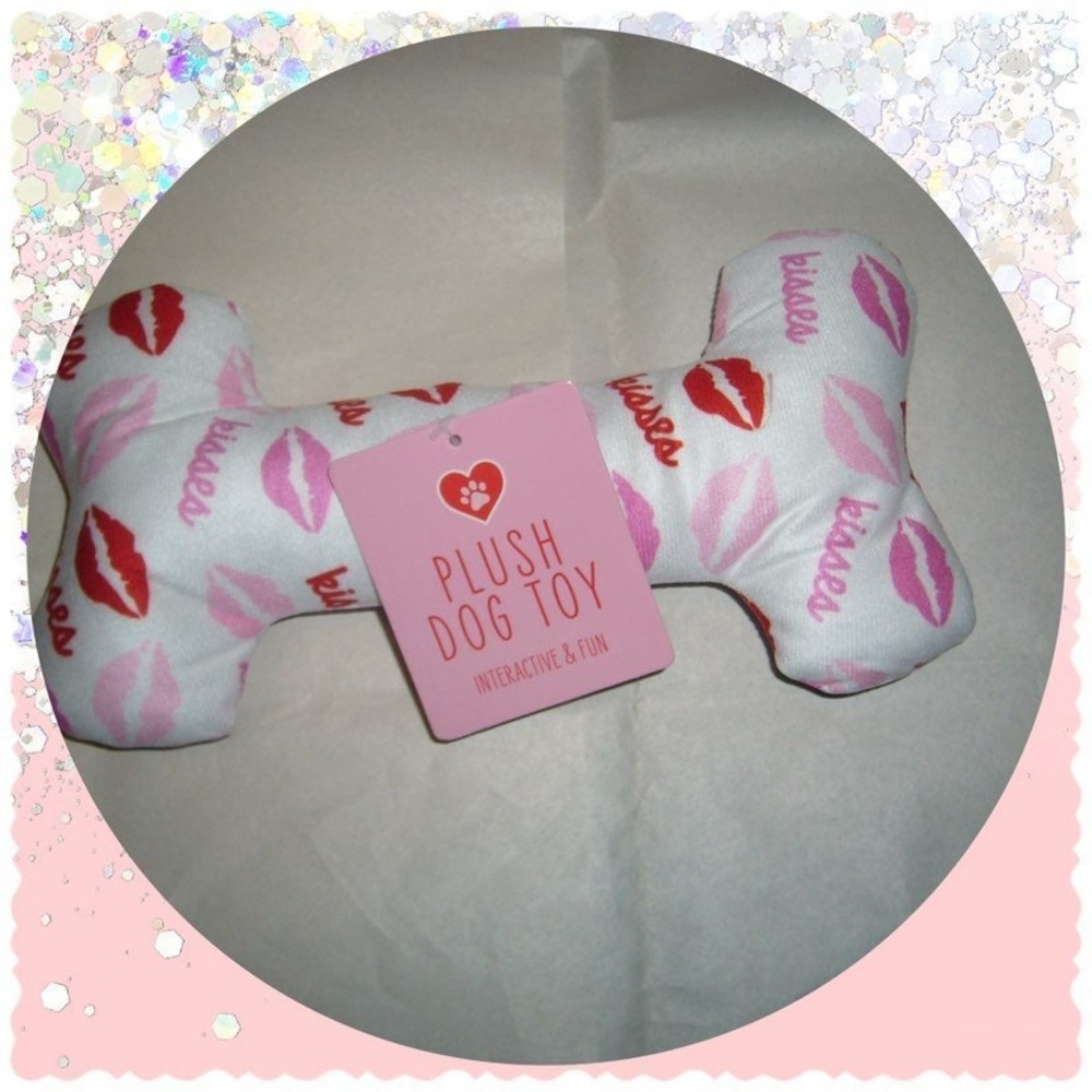 Valentine “Kisses” Plush Dog Toy